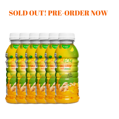 6-Pack Original Cali' Livin' Ginger Lemonade-NEW 12 ounce size