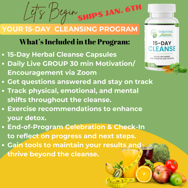 15-Day Total Wellness Reset: Mind, Body, & Spirit Transformation More Than a Cleanse—A Complete Support System for Lasting Success!