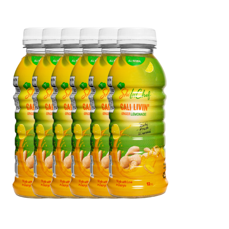 6-Pack Original Cali' Livin' Ginger Lemonade-NEW 12 ounce size