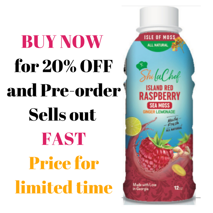 NEW-Island RED RASPBERRY SEA MOSS Ginger Lemonade DISCOUNT WILL BE APPLIED AT CHECKOUT